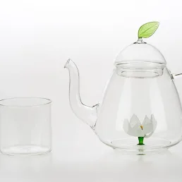 lotus tea pot and tea cup