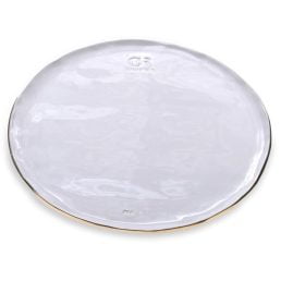 casarialto ceramic white platter with gold