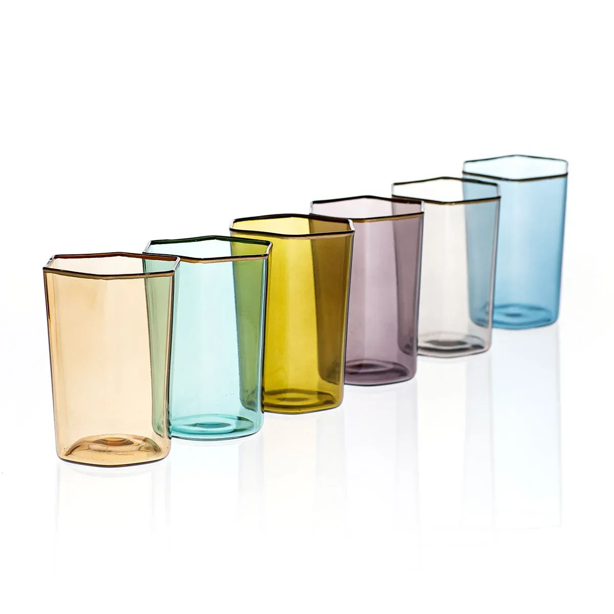 Set 6 bicchieri in vetro Flower by Casarialto
