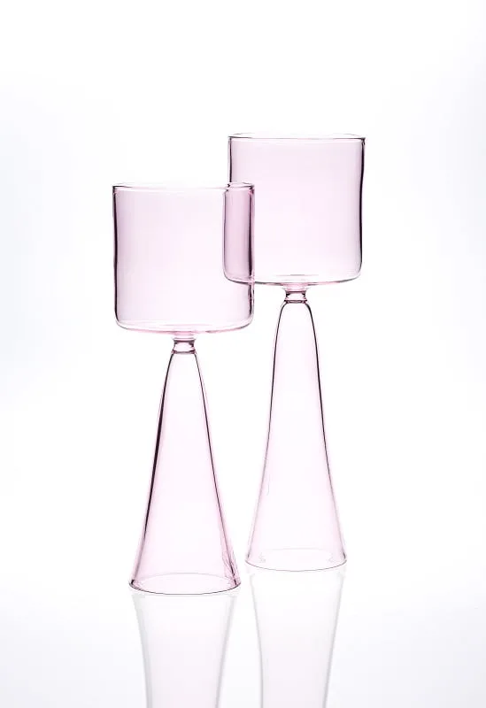 casarialto dolce vita wine glass alto e basso c175 c174 pink