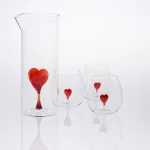 casarialto heart glasses and jug collection c144 h e c147h