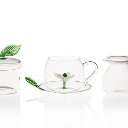 casarialto green leaf milk pot lotus teacup and saucer and sugar pot c187 c182 c186 c188