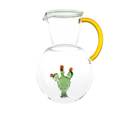 cactus mania handcrafted glass jug c202