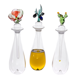 portofino handcrafted glass oil bottle c199