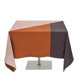laguna rhombus linen tablecloth h2 – medium, grey