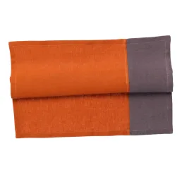casarialto bicolor linen napkin h6 orange prune
