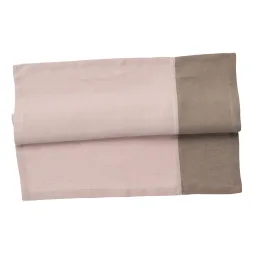 casarialto bicolor linen napkin h6 silver pink taupe