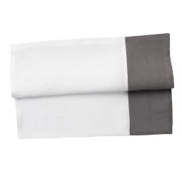 casarialto bicolor linen napkin h6 white grey
