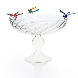 ali in volo glass fruit platter with dragonfly c209