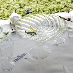 ali in volo glass fruit platter with dragonflies c209