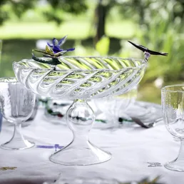 ali in volo glass fruit platter with dragonflies c209