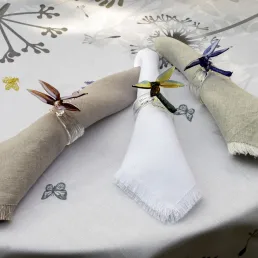 ali in volo set of 6 napkin rings with dragonfly c207