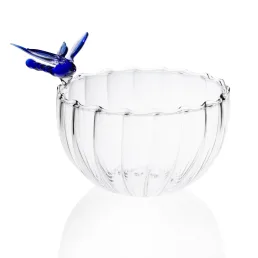 ali in volo glass bowl with colored dragonfly c207