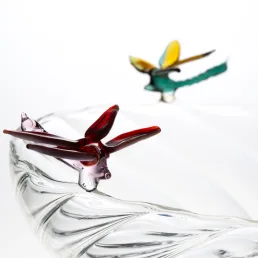 ali in volo glass fruit platter with dragonfly c209