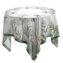 promenade botanica printed and embroidered tablecloth h7