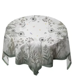 promenade botanica printed and embroidered tablecloth h7