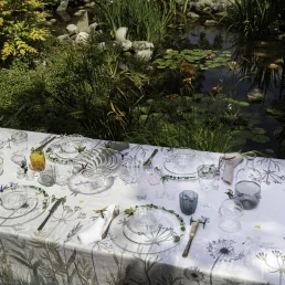 promenade botanica printed and embroidered tablecloths h7