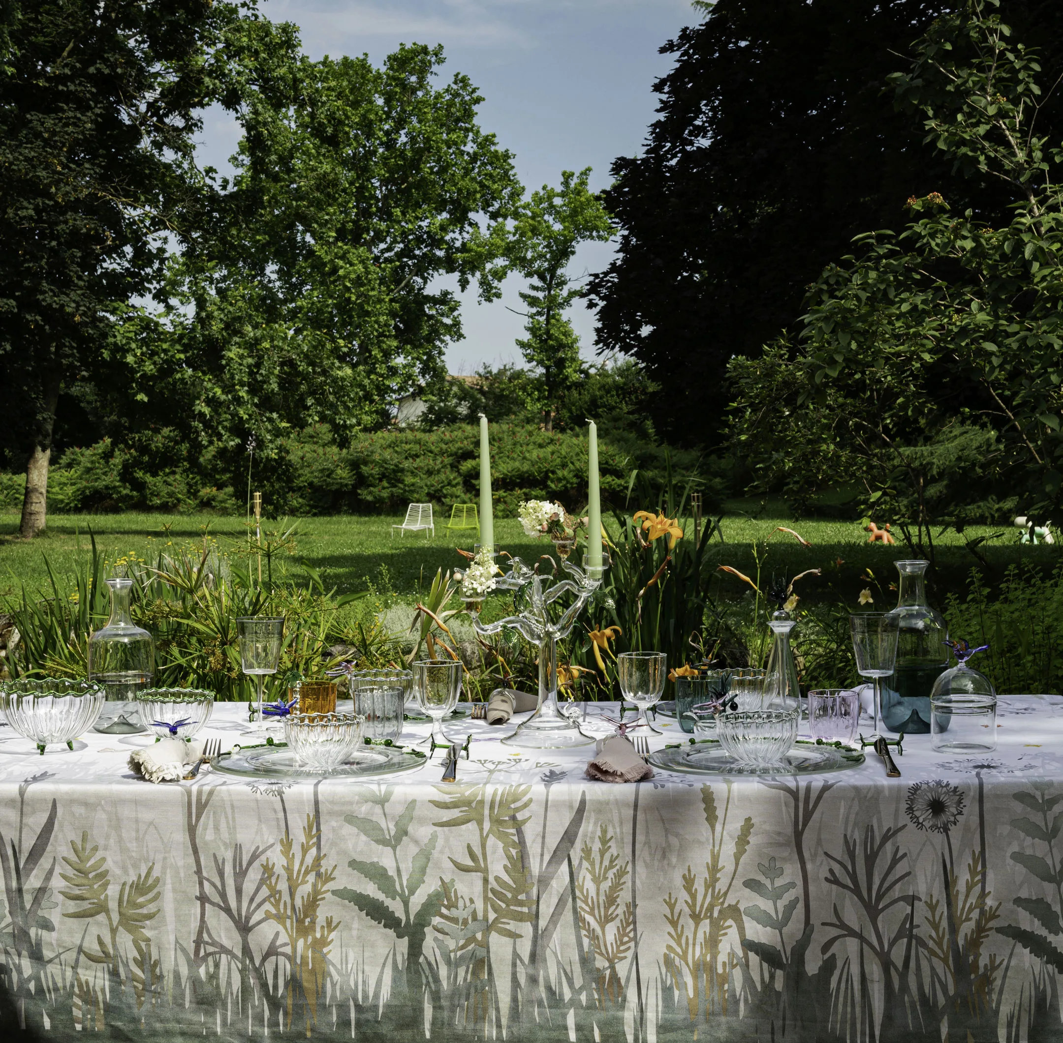 promenade botanica printed and embroidered tablecloths h7