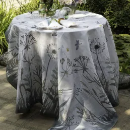 promenade botanica printed and embroidered tablecloths h7