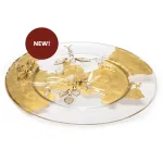 aurora gold handcrafted glass decorative plate c212